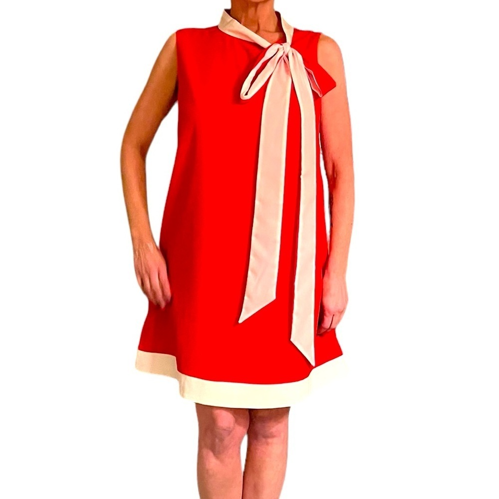 NWT👠 Classy Lili Sidonio Orange & White Dress Size M